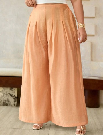 Pantaloni SHEIN CURVE, portocaliu