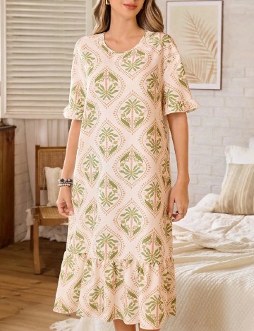 Rochie de noapte SHEIN, crem