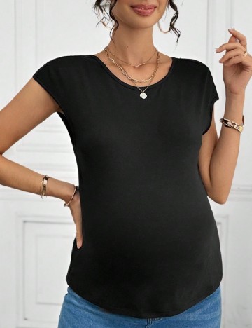 Tricou SHEIN Maternity, negru
