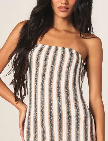 Rochie lunga Missguided, alb/maro