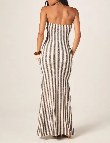 Rochie lunga Missguided, alb/maro