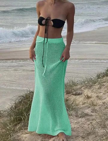 Fusta de plaja SHEIN, verde