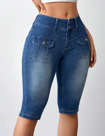 Pantaloni scurti SHEIN, albastru
