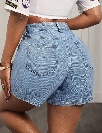 Pantaloni scurti SHEIN, albastru