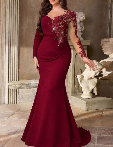 Rochie lunga SHEIN CURVE, rosu