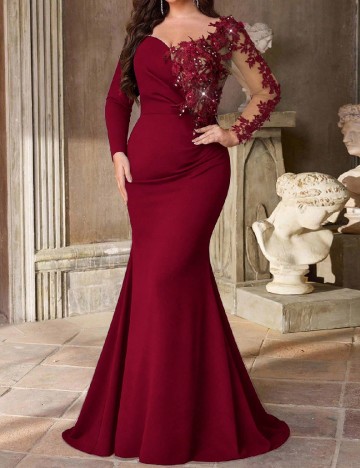 Rochie lunga SHEIN CURVE, rosu