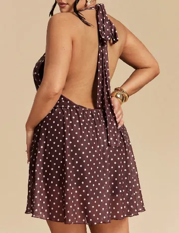 Rochie scurta SHEIN CURVE, maro