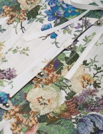 Corset SHEIN, alb floral