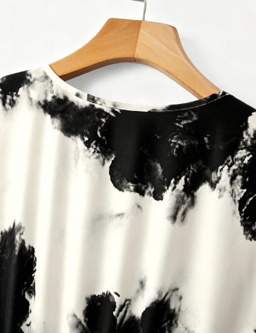 Rochie lunga SHEIN, alb/negru