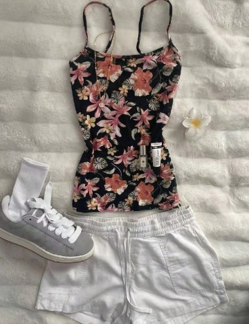 Top SHEIN, floral print