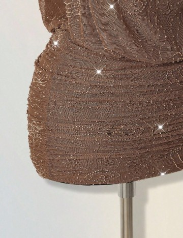 Rochie scurta SHEIN, maro