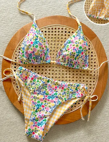 Costum de baie SHEIN, floral print