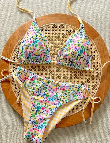 Costum de baie SHEIN, floral print