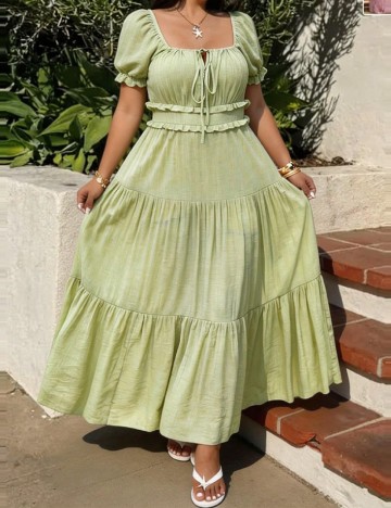 Rochie lunga SHEIN CURVE, verde