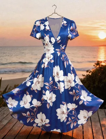 Rochie lunga SHEIN, albastru