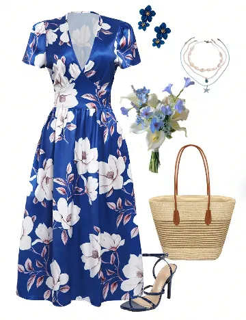 Rochie lunga SHEIN, albastru