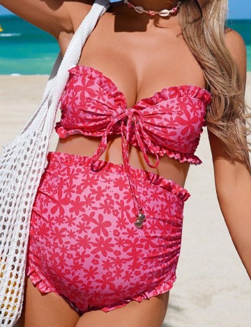 Costum de baie SHEIN Maternity, roz