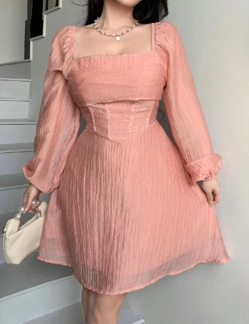 Rochie scurta SHEIN, roz