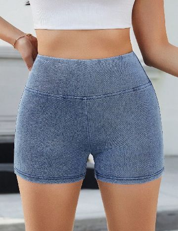 Pantaloni scurti SHEIN, albastru