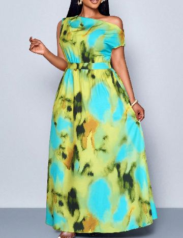Rochie lunga SHEIN CURVE, verde