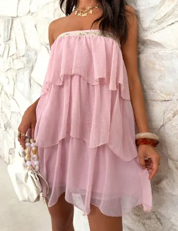 Rochie scurta SHEIN, roz