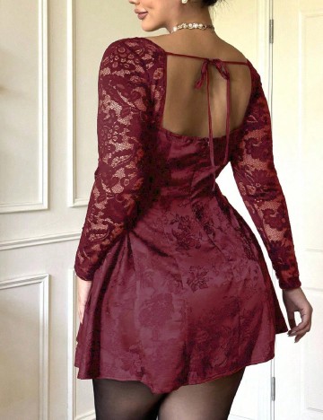 Rochie scurta SHEIN CURVE, rosu