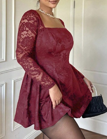 Rochie scurta SHEIN CURVE, rosu