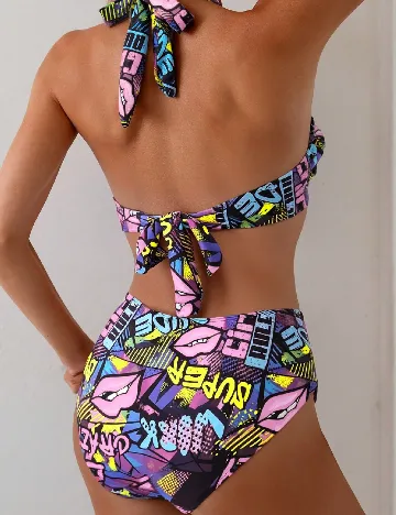 Costum de baie SHEIN, mix culori