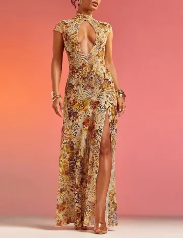 Rochie lunga Haute, mix culori