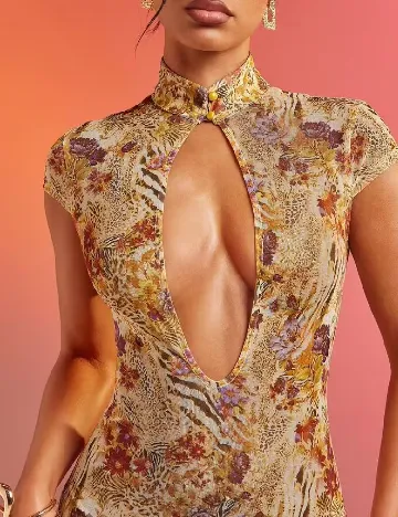 Rochie lunga Haute, mix culori