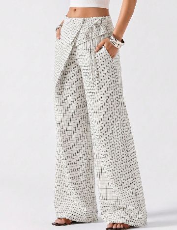 Pantaloni SHEIN, alb