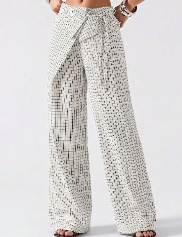 Pantaloni SHEIN, alb