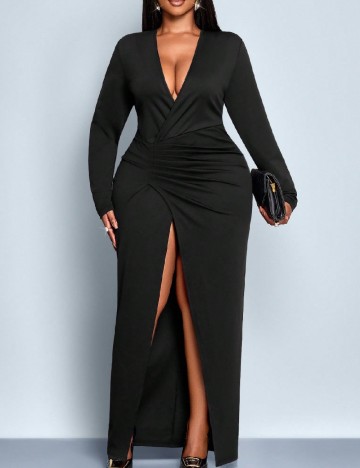 Rochie lunga SHEIN CURVE, negru