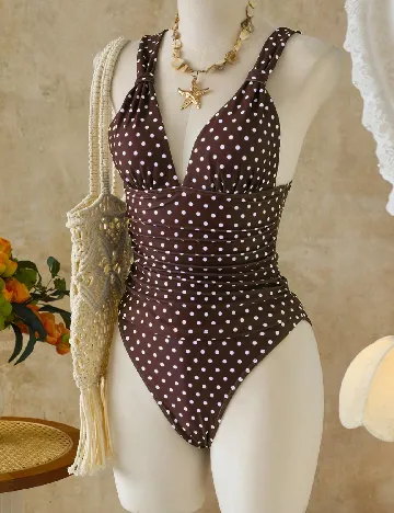 Costum de baie SHEIN, maro