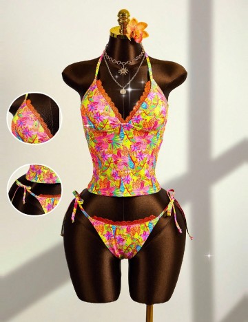 Costum de baie SHEIN, mix culori