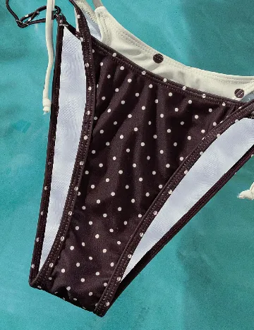 Costum de baie SHEIN, maro/crem