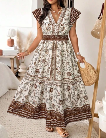 Rochie lunga SHEIN CURVE, crem
