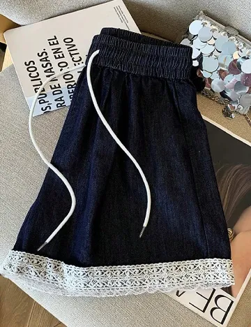 Pantaloni scurti SHEIN, albastru