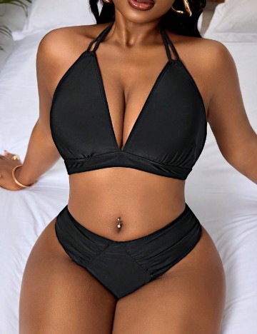 Costum de baie SHEIN CURVE, negru