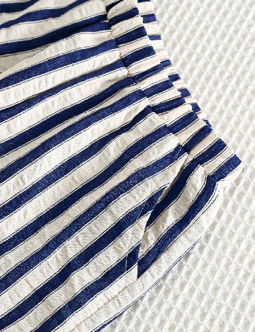 Pantaloni Shein Kids, alb/albastru