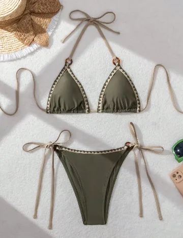 Costum de baie SHEIN, verde