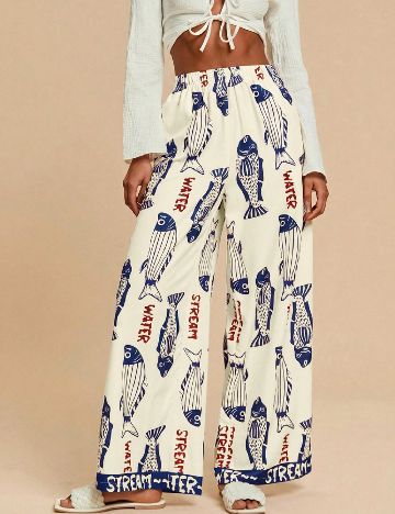 Pantaloni SHEIN, galben deschis