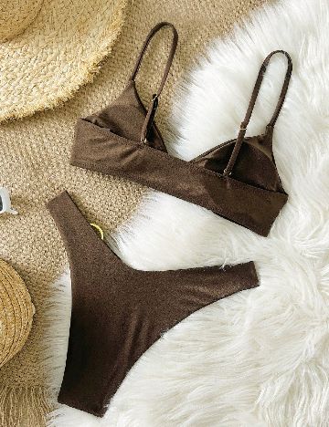 Costum de baie SHEIN, maro