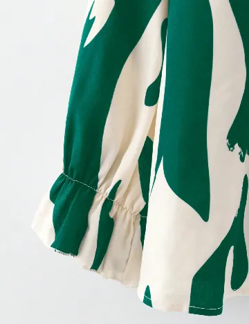 Bluza SHEIN CURVE, crem/verde