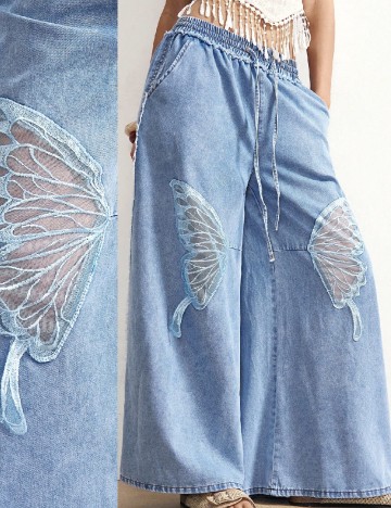 Pantaloni SHEIN, albastru