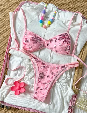 Costum de baie SHEIN, roz