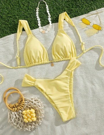 Costum de baie SHEIN, galben