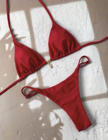 Costum de baie SHEIN, visiniu