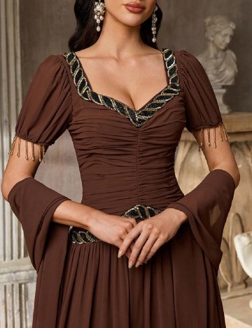 Rochie lunga SHEIN, maro