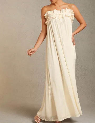 Rochie lunga Haute, crem